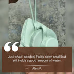 アクアフォールド 折りたたみ式ウォーターボトル、BPAフリー、漏れ防止