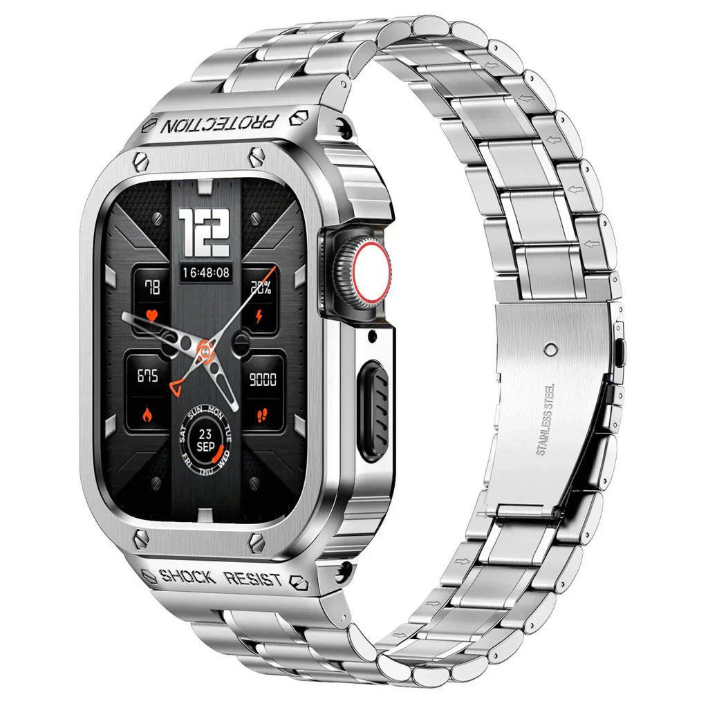 Banda de acero inoxidable Alera y funda protectora para Apple Watch | Petprovac