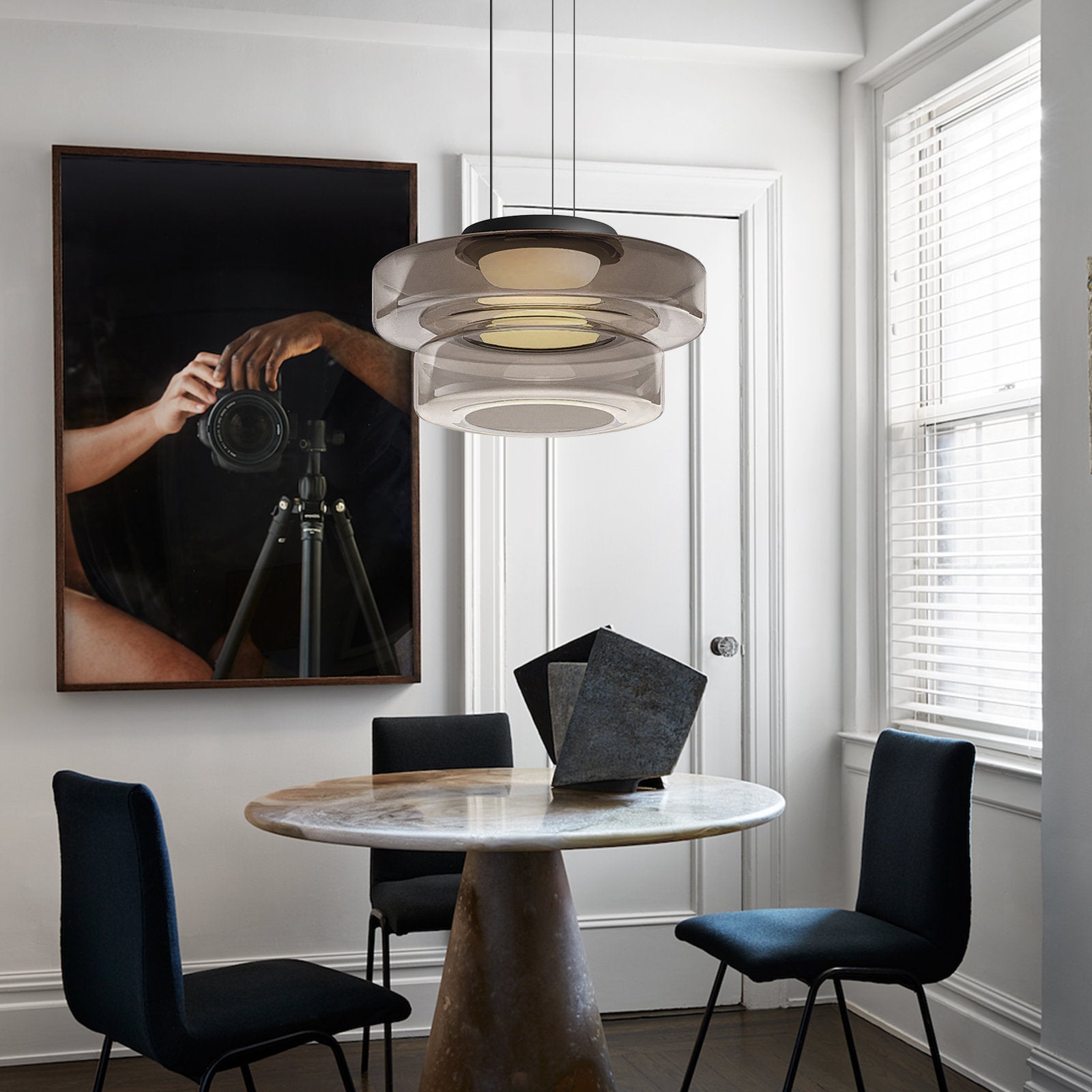 Asteron glaspendel i Bauhaus-stil loftlampe