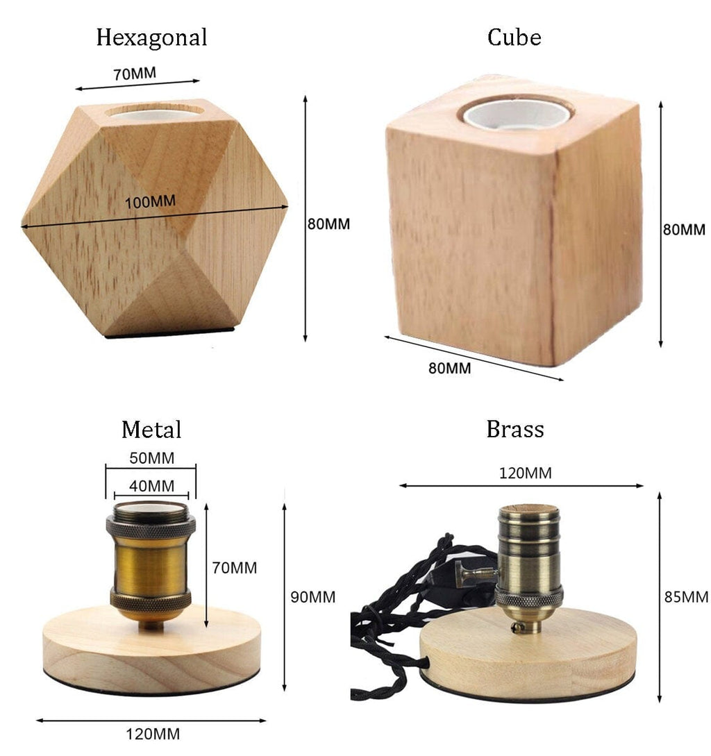 Lumenra | Large LED Edison Globe With Wooden Socket, Vintage Industrial Style | Petprovac