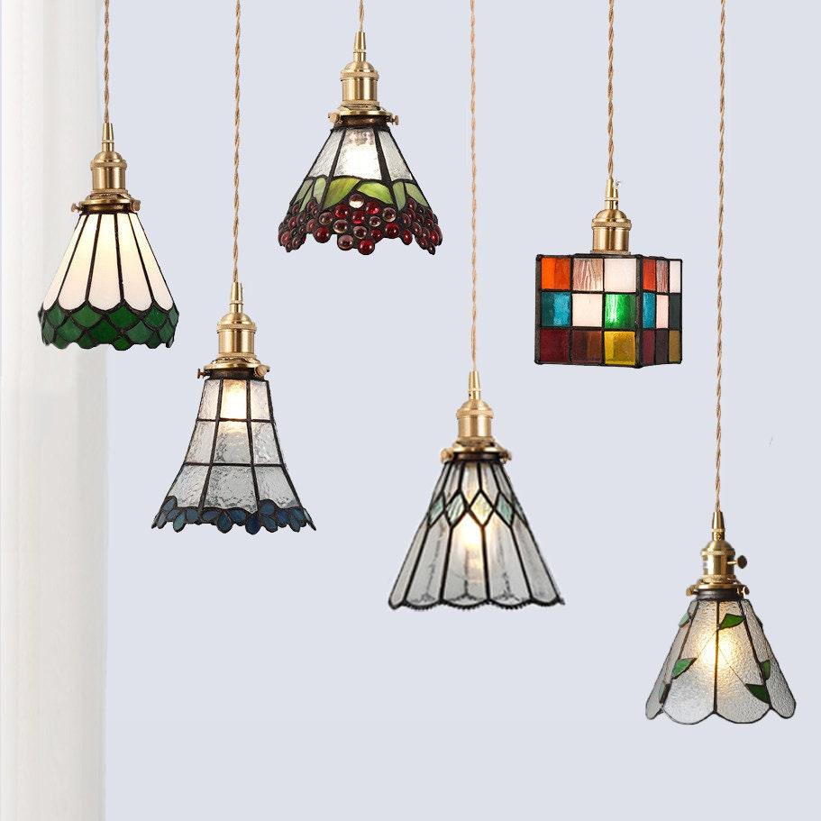Mirella | Suspension LED en verre teinté vintage, ampoule incluse | Petprovac