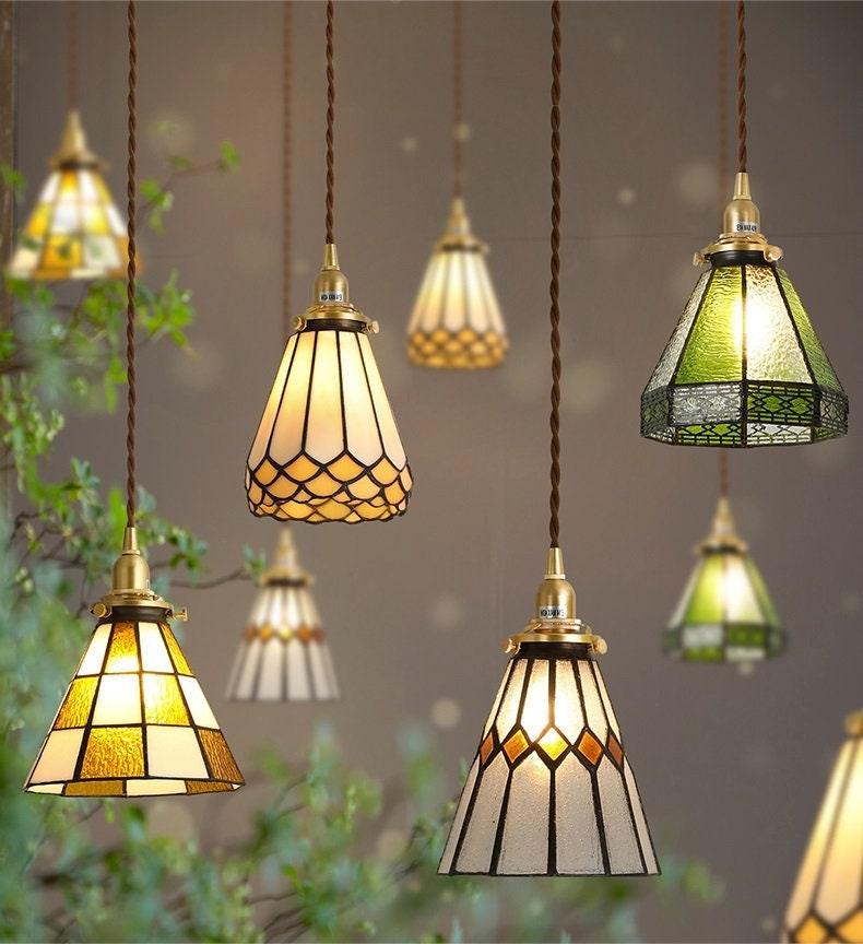 Mirella | Suspension LED en verre teinté vintage, ampoule incluse | Petprovac