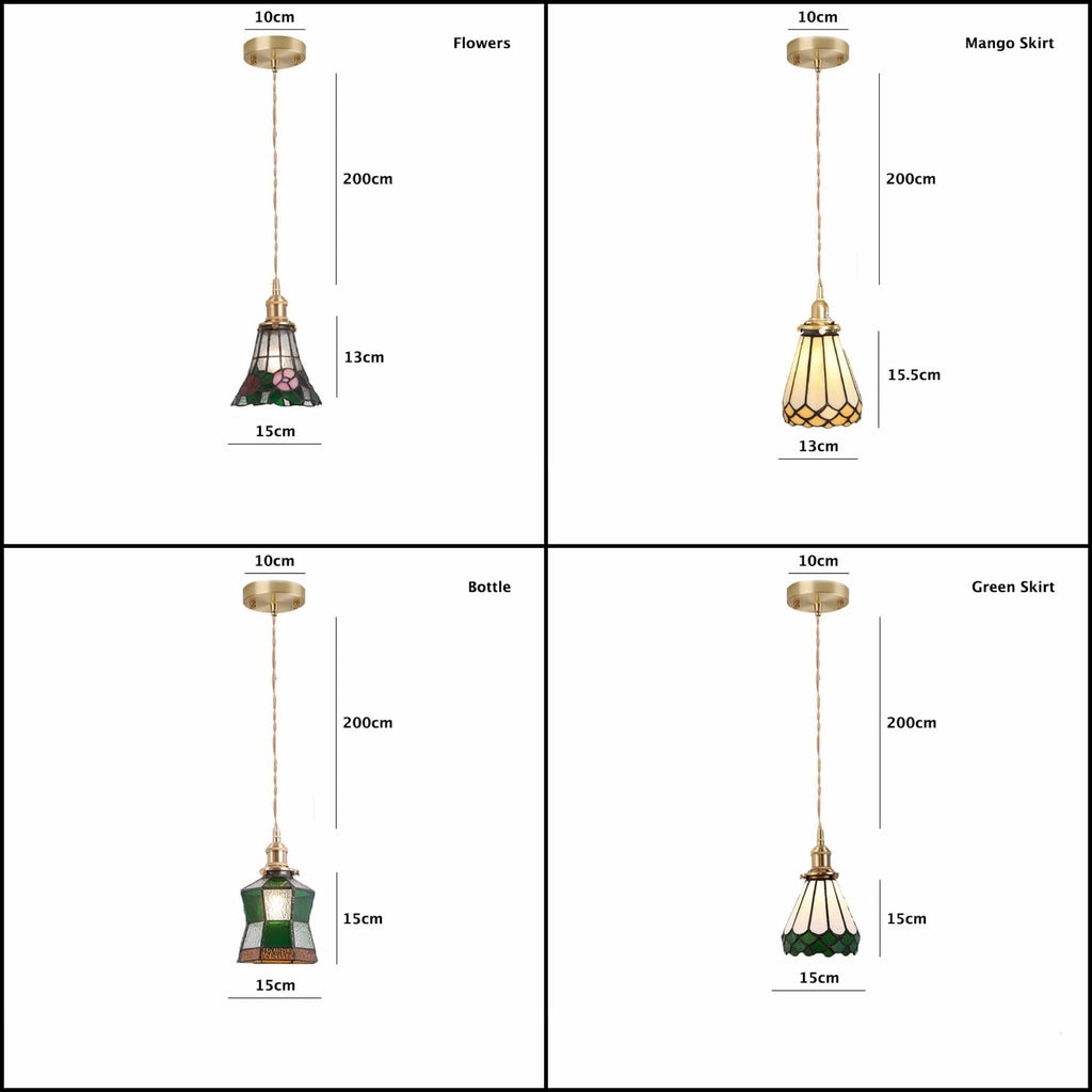 Mirella | Suspension LED en verre teinté vintage, ampoule incluse | Petprovac
