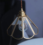 Mirelle Glass Blossom LED Pendant Lamp With Brass Frame, Vintage Style, Bulb Included | Petprovac