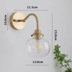 Small Vintage Glass Globe Wall Sconce | Petprovac