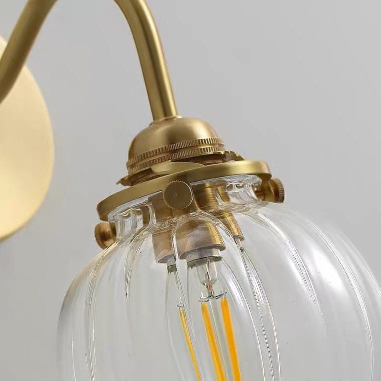 Small Vintage Glass Globe Wall Sconce | Petprovac
