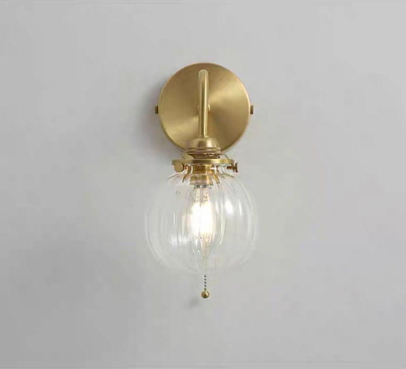 Small Vintage Glass Globe Wall Sconce | Petprovac