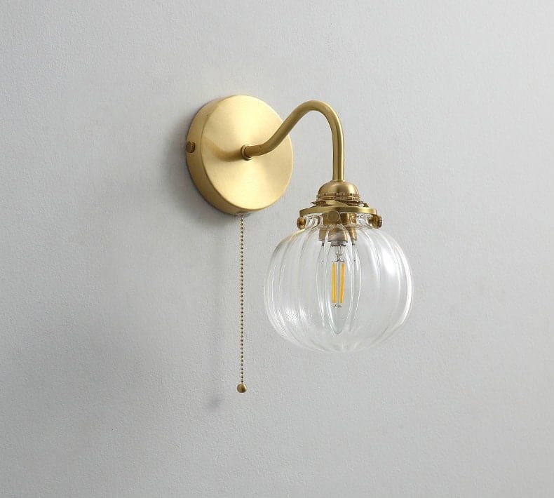 Small Vintage Glass Globe Wall Sconce | Petprovac