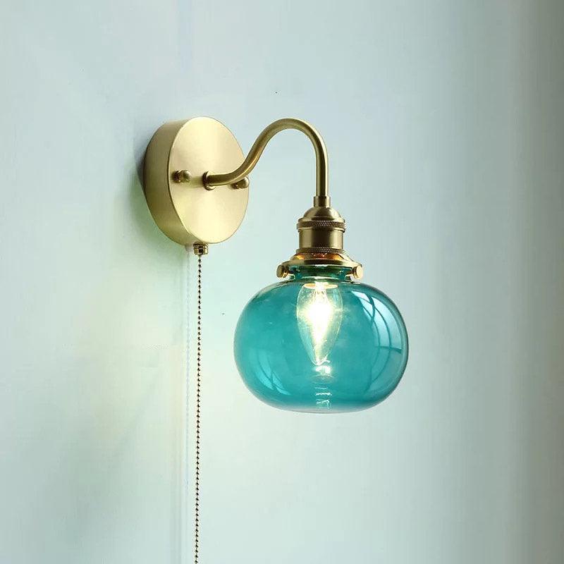Mariselle Vintage Glass Globe Wall Light | Petprovac