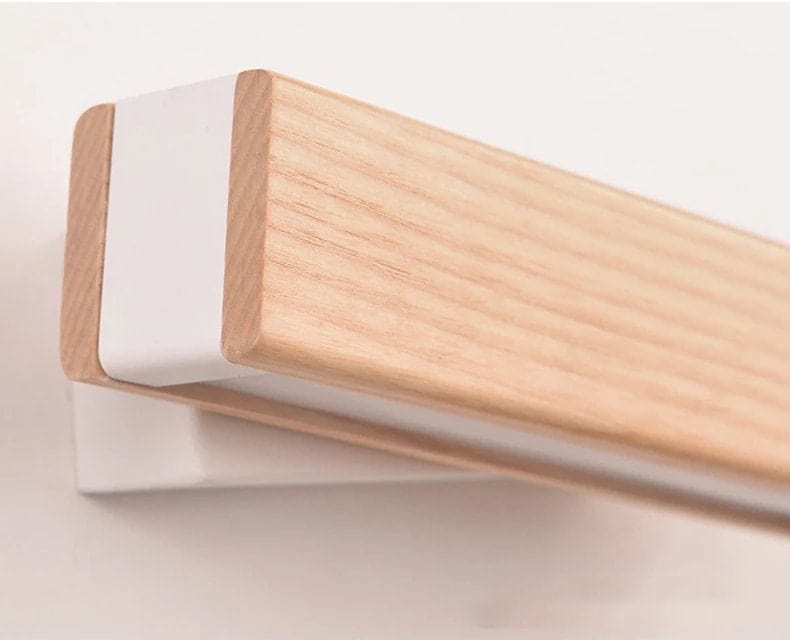 NordiGlow Eschenholz drehbare LED-Wandleuchte für das Bett | Petprovac