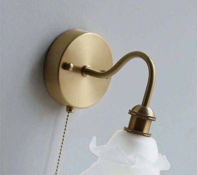 Mariselle Layered Glass Flower Wall Light in Vintage Style with Bulb Included | Petprovac