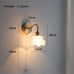 Mariselle Layered Glass Flower Wall Light in Vintage Style with Bulb Included | Petprovac