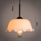 Aurelle | French Vintage Opaline Glass LED Pendant With Handkerchief-Style Shade, Bulb Included | Petprovac