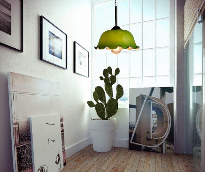 Aurelle | Fransk vintage opalglas LED pendel med lommetørklæde-stil skærm, pære inkluderet | Petprovac