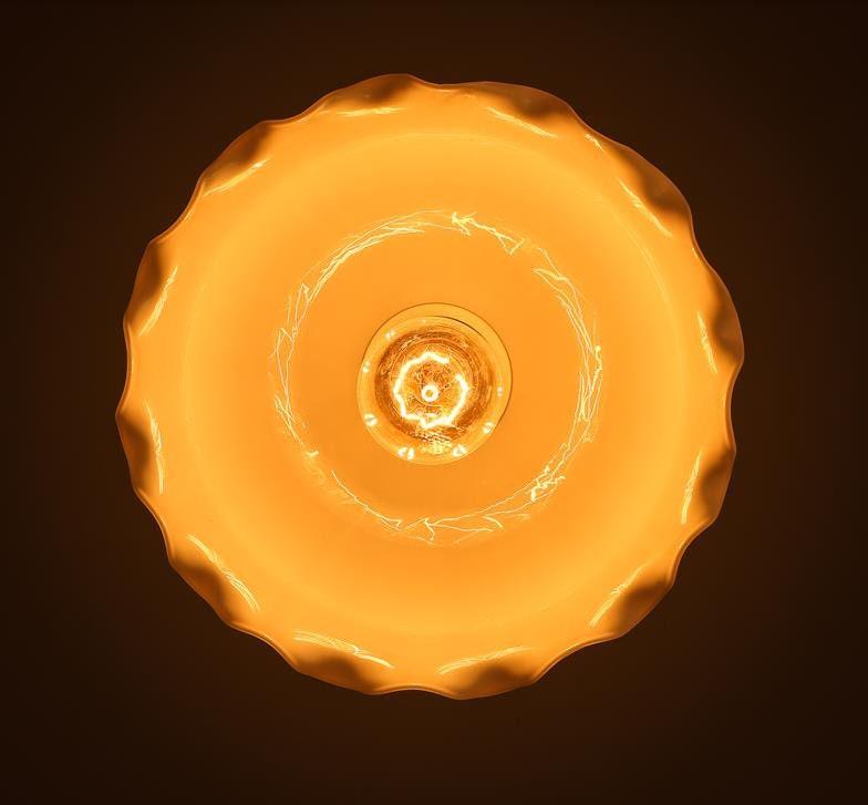 Aurelle | French Vintage Opaline Glass LED Pendant With Handkerchief-Style Shade, Bulb Included | Petprovac