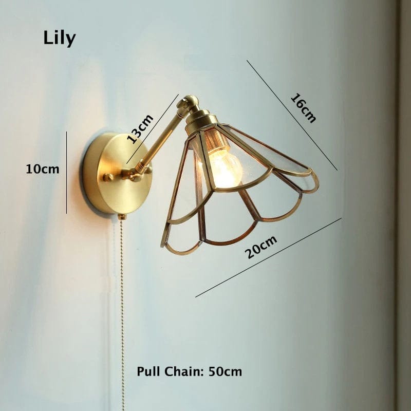 Liora Vintage-Stil Glas Blumen Wandlampe Mit Glühbirne Inklusive | Petprovac