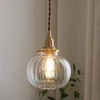 Lunora kézzel készített vintage üveg függeszték LED izzóval együtt