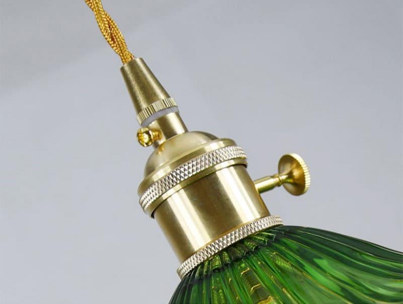 Calista glas hibiscus blomst vedhængslampe i vintage stil, LED-pære inkluderet | Petprovac