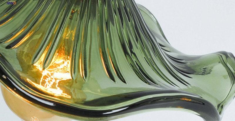 Calista glas hibiscus blomst vedhængslampe i vintage stil, LED-pære inkluderet | Petprovac