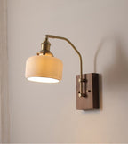 Aveline | Vintage Ceramic LED Wall Light With Black Walnut Wood Fixture | Petprovac