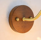 Applique da parete a strati con fiore in vetro Laira Bloom con accento in legno e lampadina inclusa | Petprovac