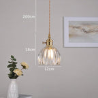 Marisel | Mini Glas Blumen LED Pendelleuchte im Vintage-Stil - Glühbirne Inklusive | Petprovac