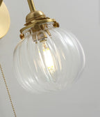 Small Vintage Glass Globe Wall Sconce | Petprovac