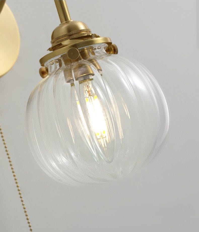 Small Vintage Glass Globe Wall Sconce | Petprovac