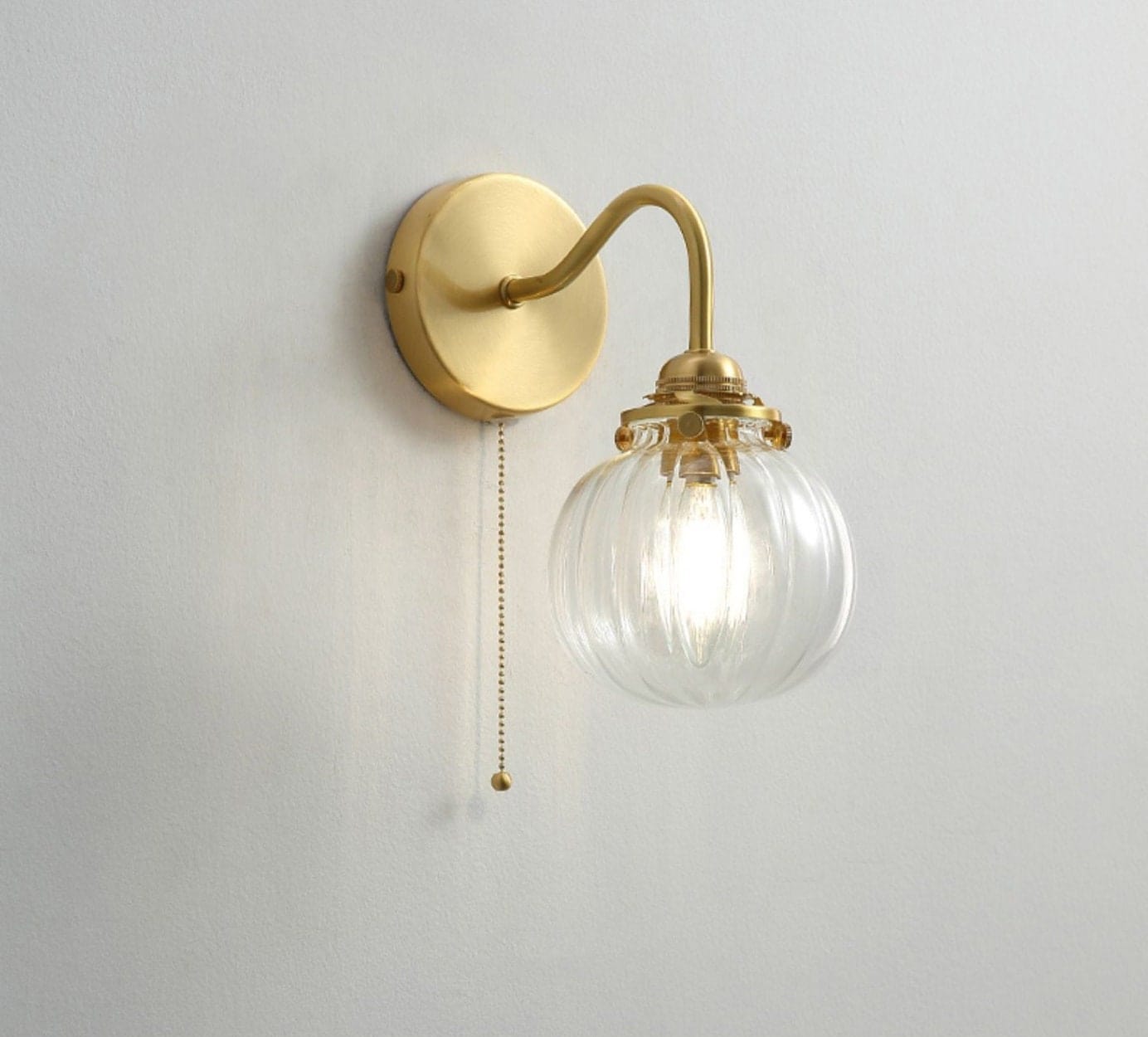 Small Vintage Glass Globe Wall Sconce | Petprovac