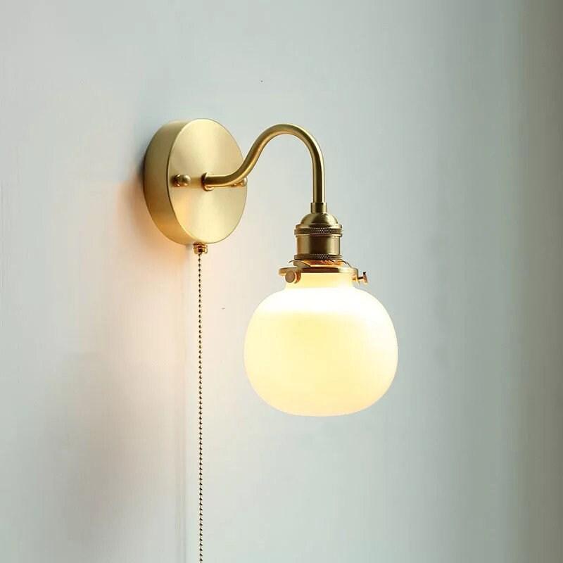 Mariselle Vintage Glass Globe Wall Light | Petprovac