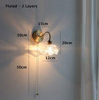 Mariselle Layered Glass Flower Wall Light in Vintage Style with Bulb Included | Petprovac