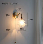 Mariselle Layered Glass Flower Wall Light in Vintage Style with Bulb Included | Petprovac