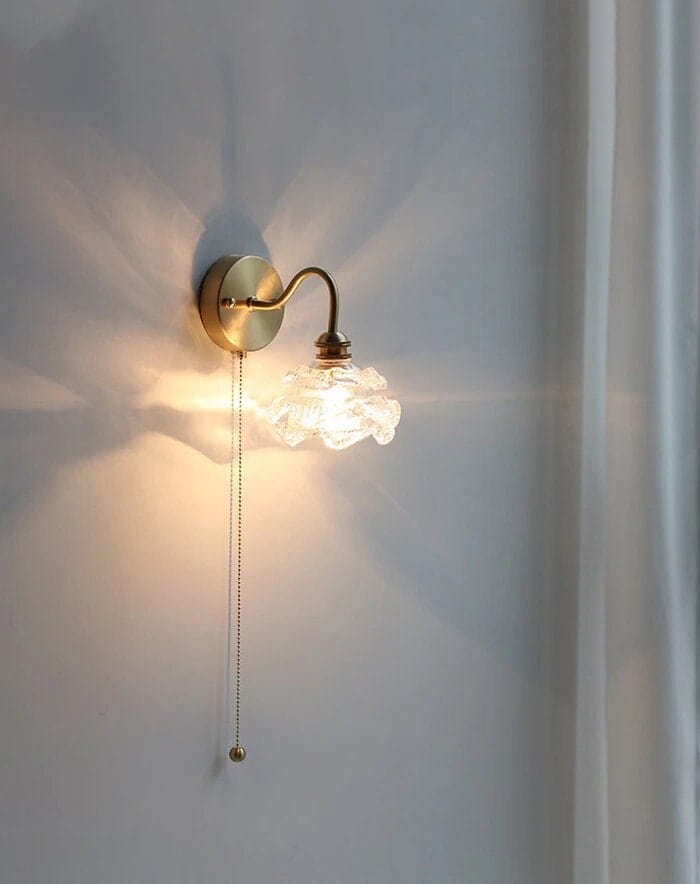 Mariselle Layered Glass Flower Wall Light in Vintage Style with Bulb Included | Petprovac