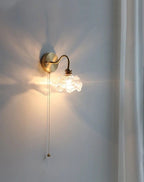 Mariselle Layered Glass Flower Wall Light in Vintage Style with Bulb Included | Petprovac
