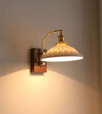 Aveline | Vintage Ceramic LED Wall Light With Black Walnut Wood Fixture | Petprovac