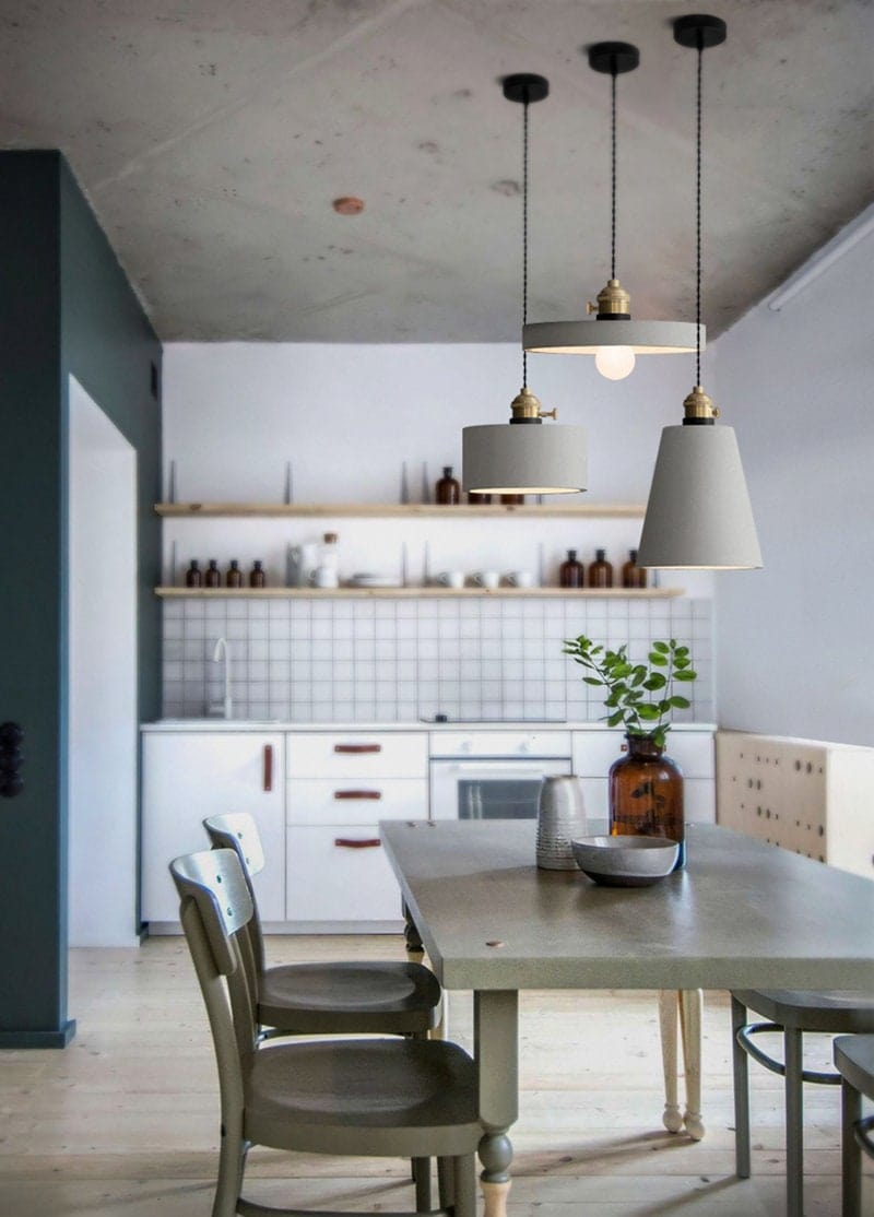 ケルダ 手作りセメントペンダントLEDライト 北欧スタイル - 電球付き | Petprovac