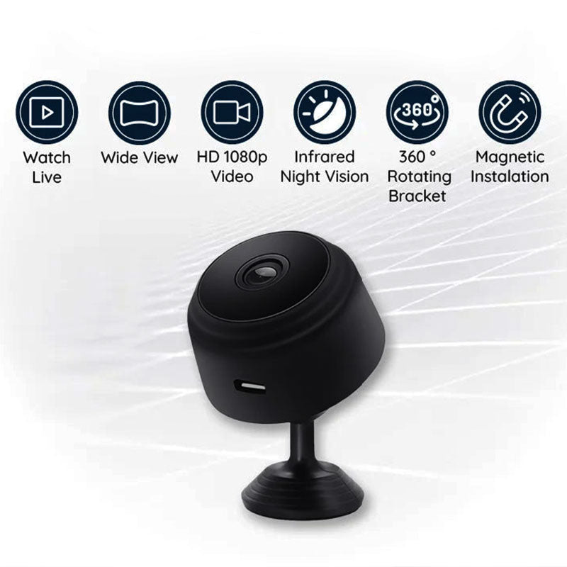 Intelligent HD Mini Security Camera For Around Clock Remote Monitoring And Night Vision