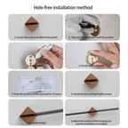 Elmora håndkleholder i rustfritt stål med trestruktur