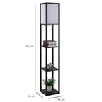 Rowan | Stehlampe mit Regalen