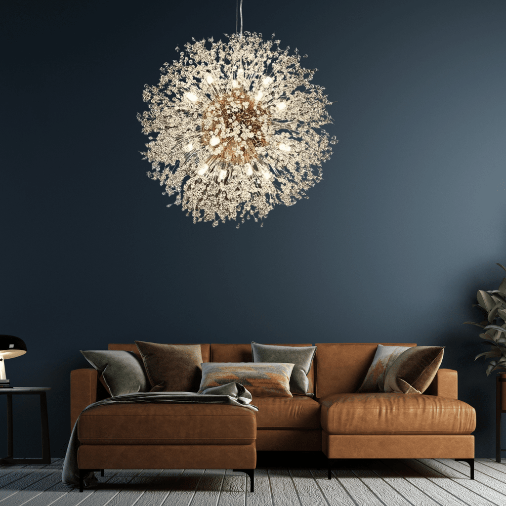 Asterra Modern Crystal Dandelion Pendant Ceiling Light