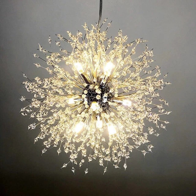 Asterra Modern Crystal Dandelion Pendant Ceiling Light