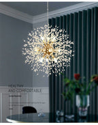 Asterra Modern Crystal Dandelion Pendant Ceiling Light