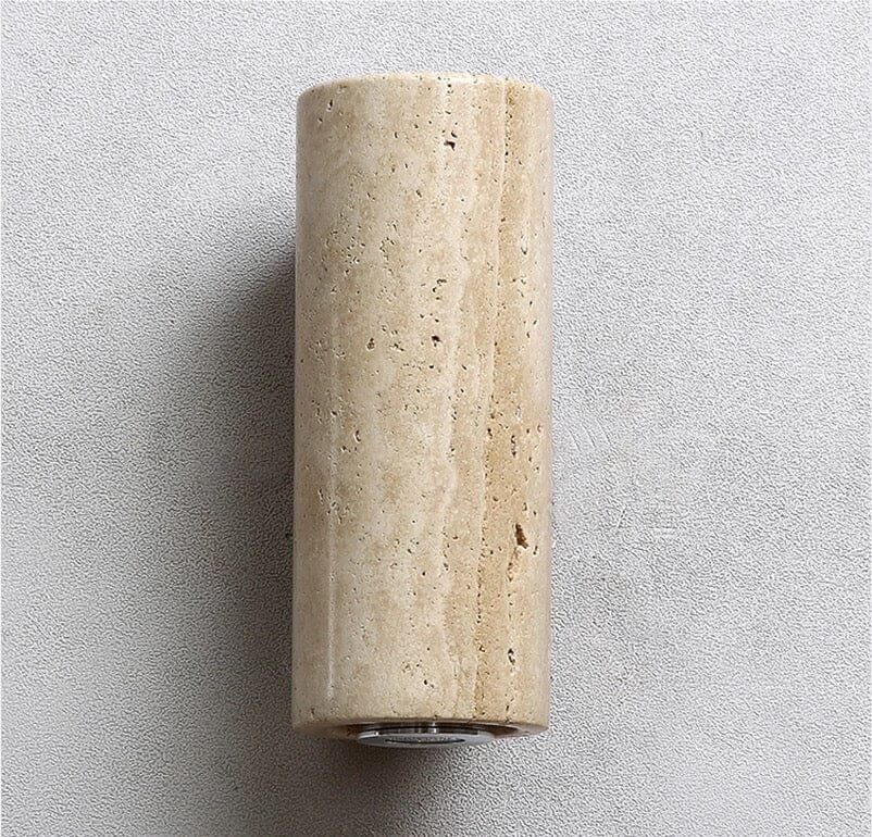 Ebenholz Travertin Wandleuchte