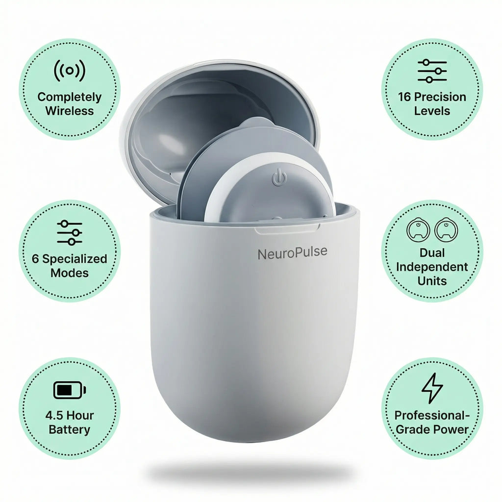 Cordless Muscle Therapy Device With Six Modes And Sixteen Levels Of Intensity