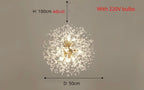 Asterra Modern Crystal Dandelion Pendant Ceiling Light