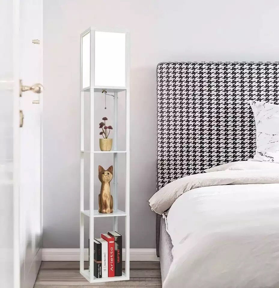 Rowan | Stehlampe mit Regalen