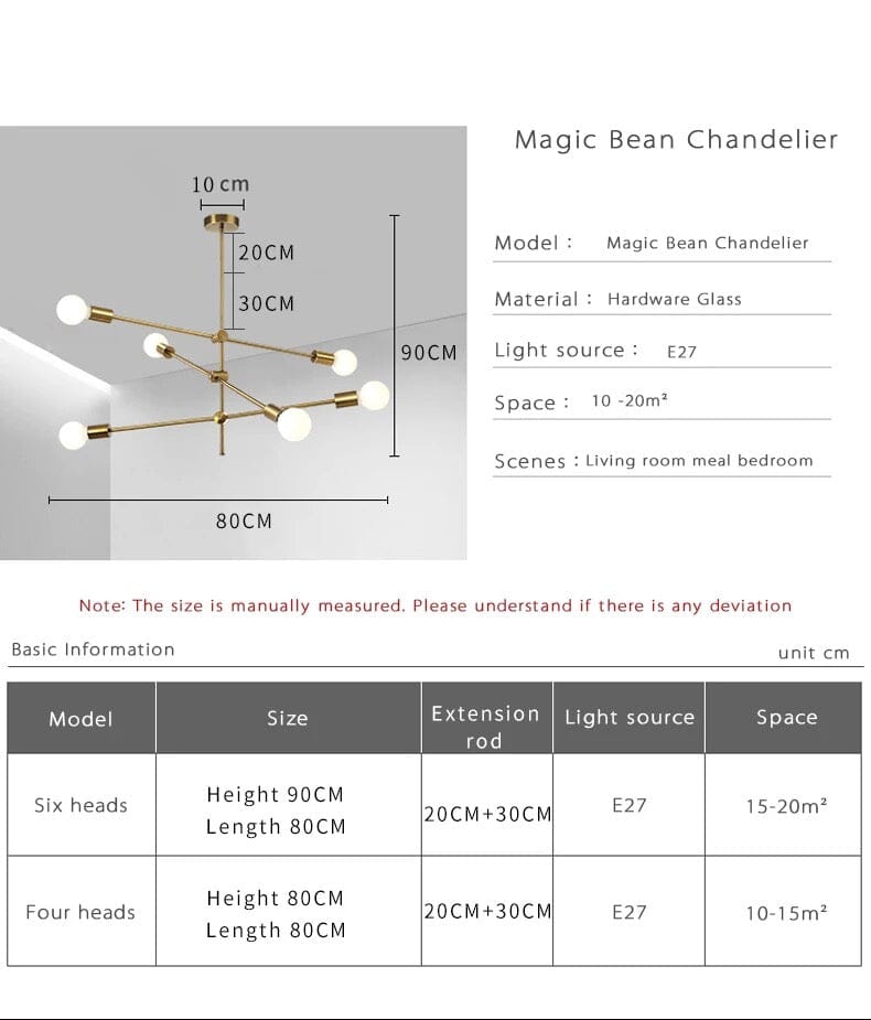 Aurora Bean Chandelier