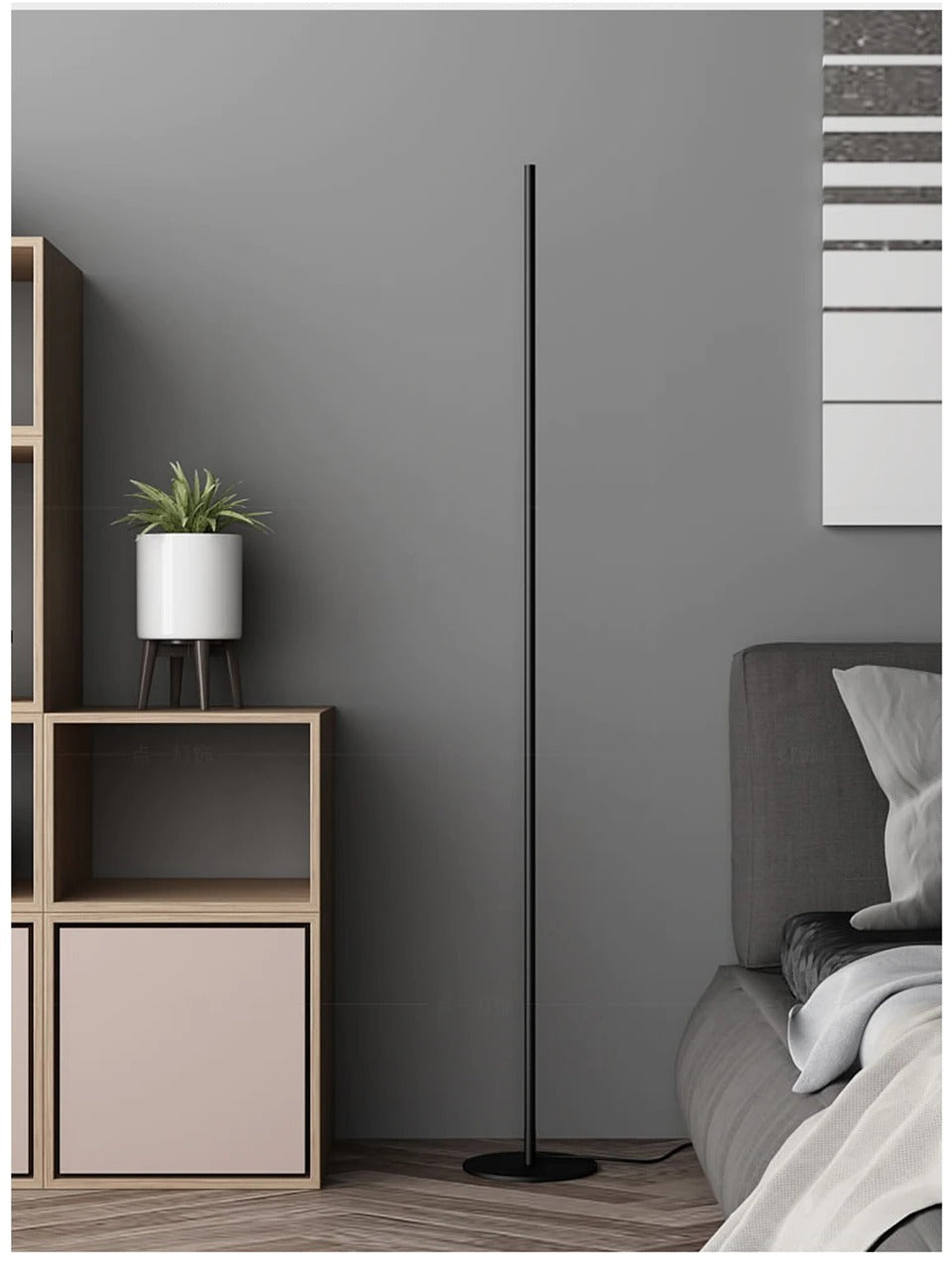 AstraLume Gulvlampe Minimalistisk LED-rørlys for moderne hjem