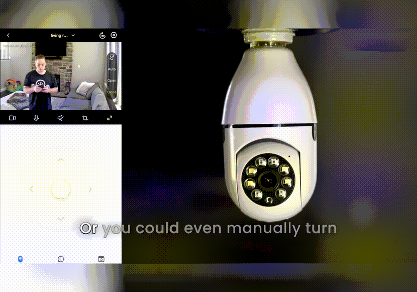 Cámara de Bombilla para Exterior LumaGuard con Detección de Movimiento