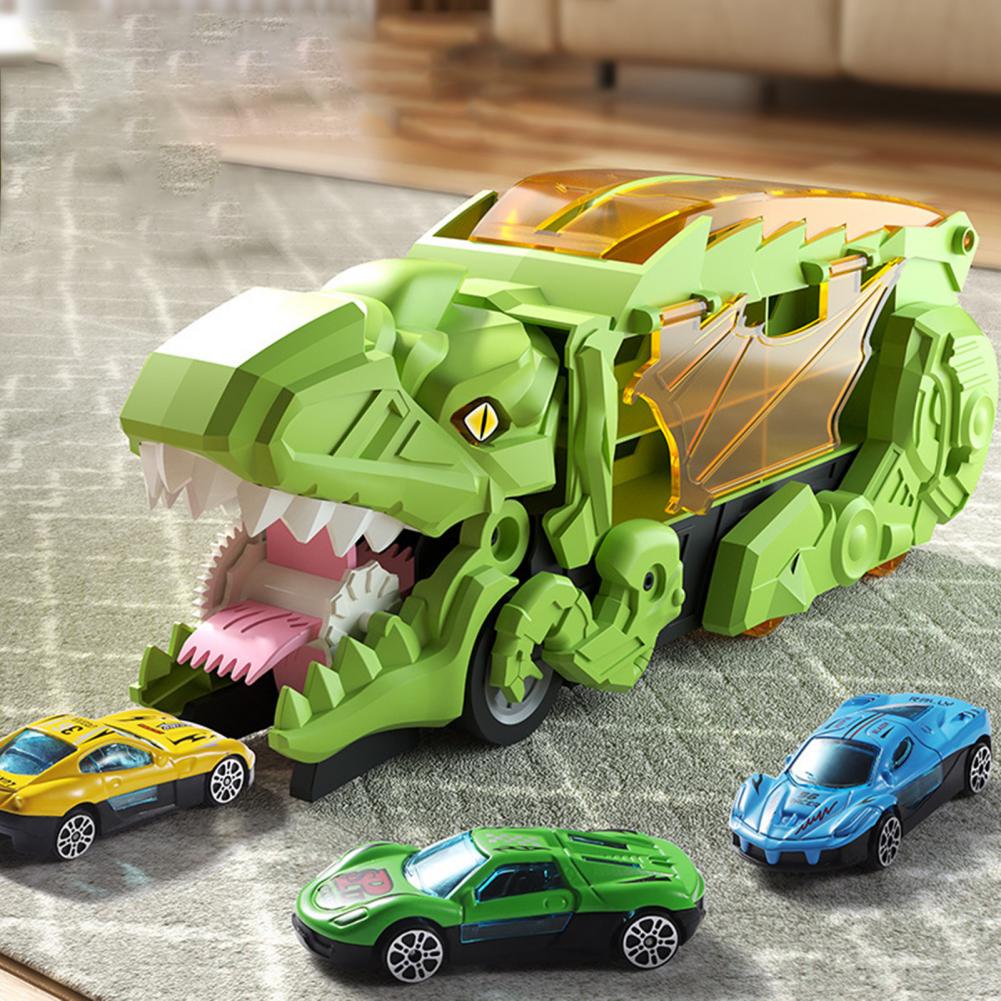 Herní sada dinosaurů s auty a závodními dráhami